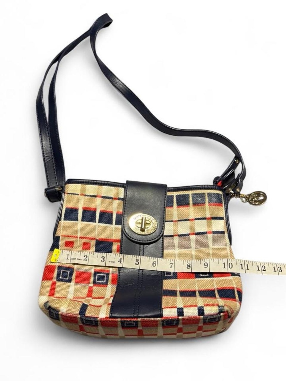 Spartina 449 Navy, Red & Cream Plaid Crossbody Bag